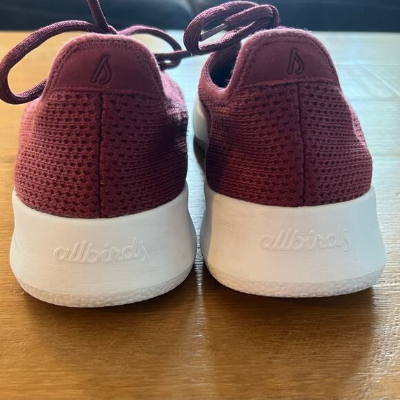Allbirds Women’s Tree Runners Burgundy Red Sneakers Size 9 US / 39 EU - Picture 6 of 8